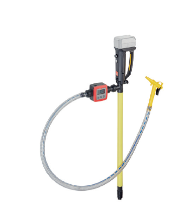 EASYTRANS B2 PP 32-L SL, 1000mm, With flow meter TR90 PP, motor B2, pump tube PP 32-L SL made of polypropylene, 1.5 m PVC hose 3/4“, hose clamps, nozzle, without battery 21.6 V and battery charger